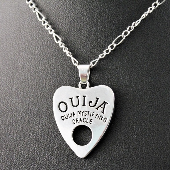 Silver Ouija Board Planchette Pendant Necklace - Picture 6 of 6